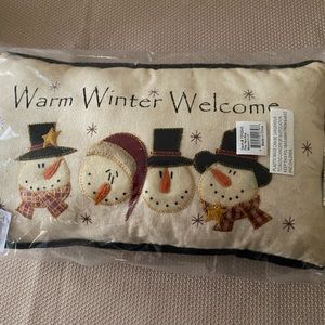 COPY - 8.5 inches x 14 inch Christmas pillow. New in covering
